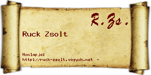Ruck Zsolt névjegykártya